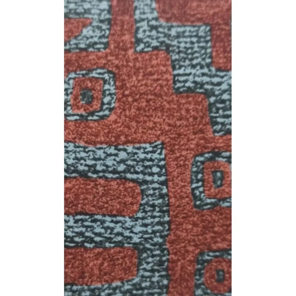EMPORIO ARMANI Brown With Art Print Silk Tie ITALY 57